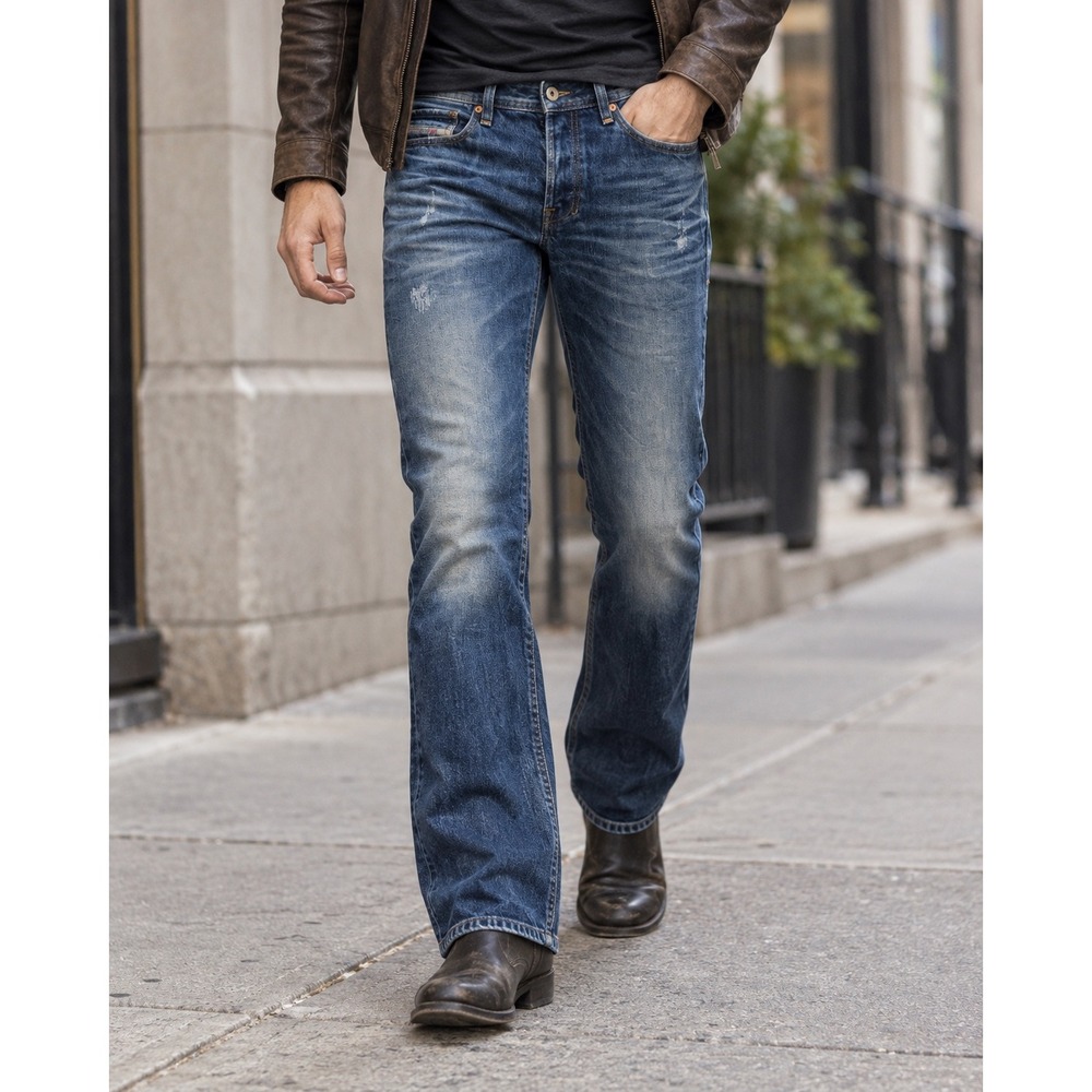 Diesel Zatiny 0880N Y2K Regular Bootcut Distressed Faded Denim Jeans W29 L32